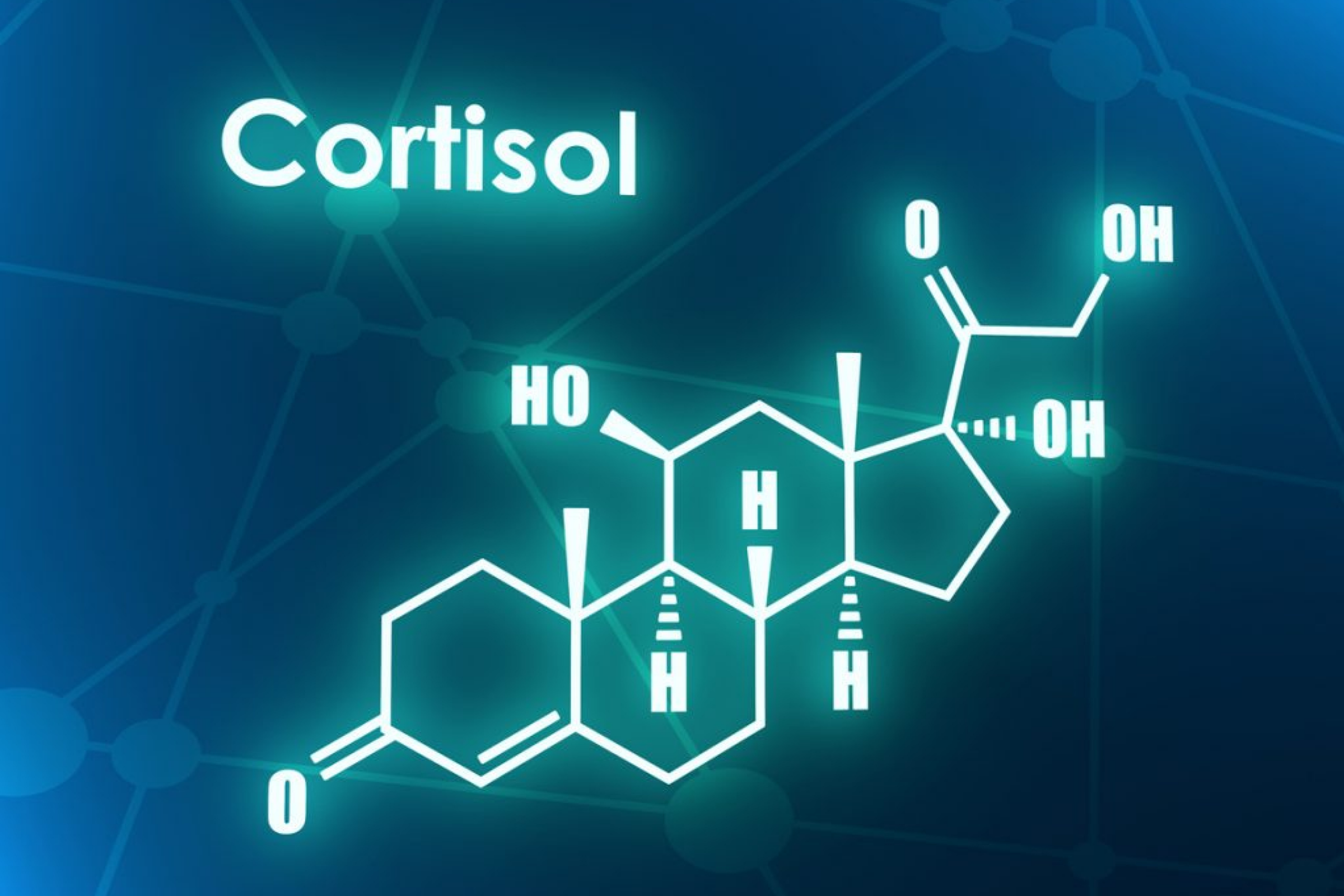 cortisol hormone as a scientific symbol