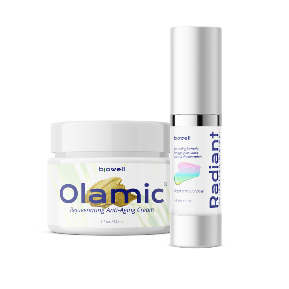 Olamic® Face & Neck Cream + Radiant® Dark Spot Formula Anti-Aging Package